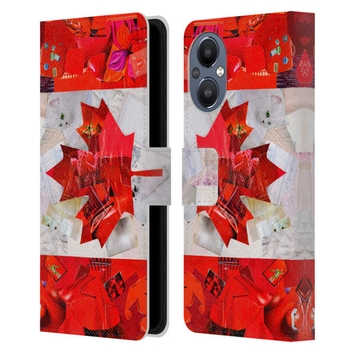 Artpoptart Flags Canada Leather Book Wallet Case Cover For OnePlus Nord N20 5G