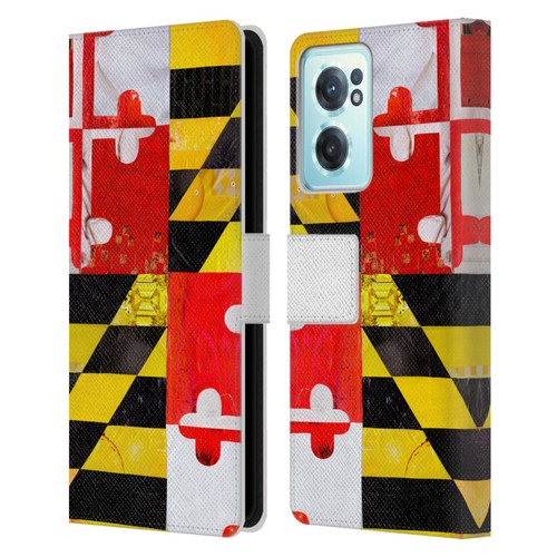 Artpoptart Flags Maryland Leather Book Wallet Case Cover For OnePlus Nord CE 2 5G
