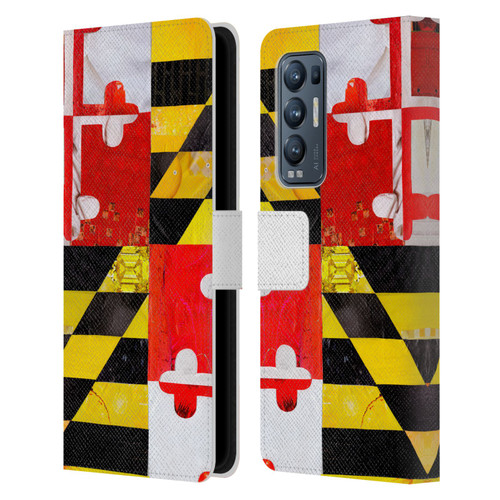 Artpoptart Flags Maryland Leather Book Wallet Case Cover For OPPO Find X3 Neo / Reno5 Pro+ 5G