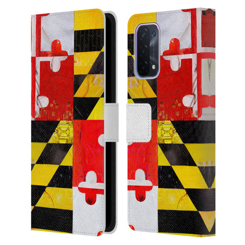 Artpoptart Flags Maryland Leather Book Wallet Case Cover For OPPO A54 5G