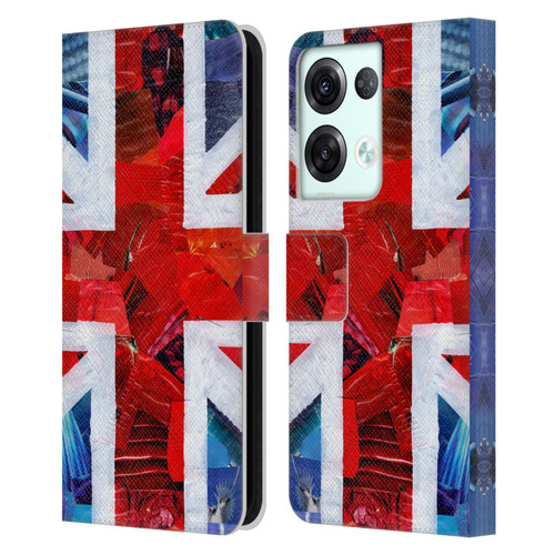 Artpoptart Flags Union Jack Leather Book Wallet Case Cover For OPPO Reno8 Pro