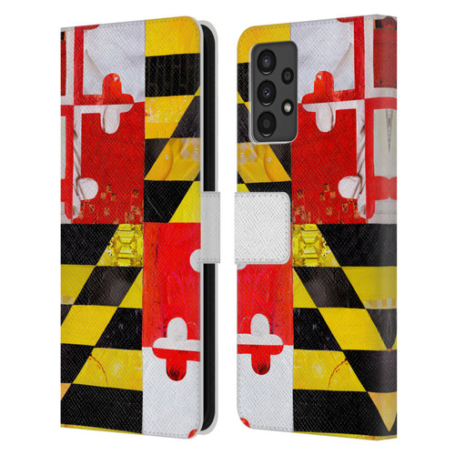 Artpoptart Flags Maryland Leather Book Wallet Case Cover For Samsung Galaxy A13 (2022)