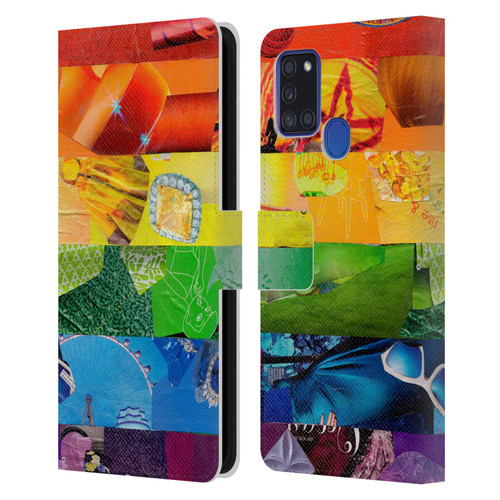 Artpoptart Flags LGBT Leather Book Wallet Case Cover For Samsung Galaxy A21s (2020)