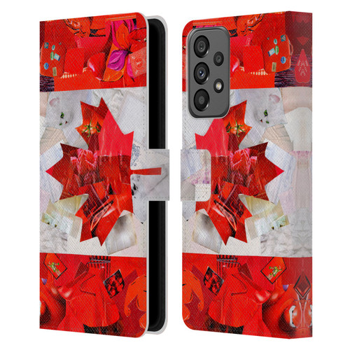Artpoptart Flags Canada Leather Book Wallet Case Cover For Samsung Galaxy A73 5G (2022)