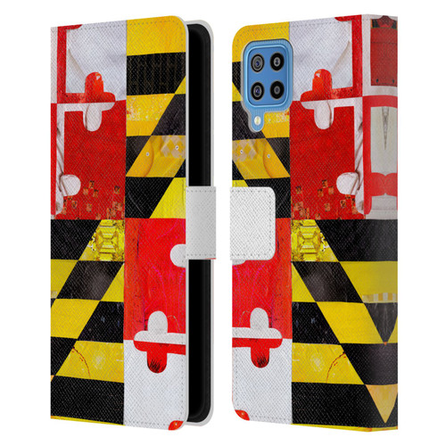 Artpoptart Flags Maryland Leather Book Wallet Case Cover For Samsung Galaxy F22 (2021)