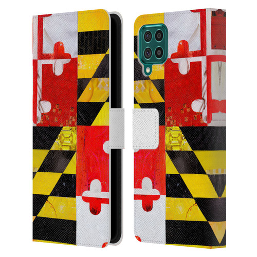Artpoptart Flags Maryland Leather Book Wallet Case Cover For Samsung Galaxy F62 (2021)