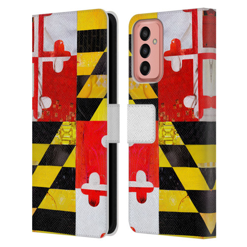 Artpoptart Flags Maryland Leather Book Wallet Case Cover For Samsung Galaxy M13 (2022)