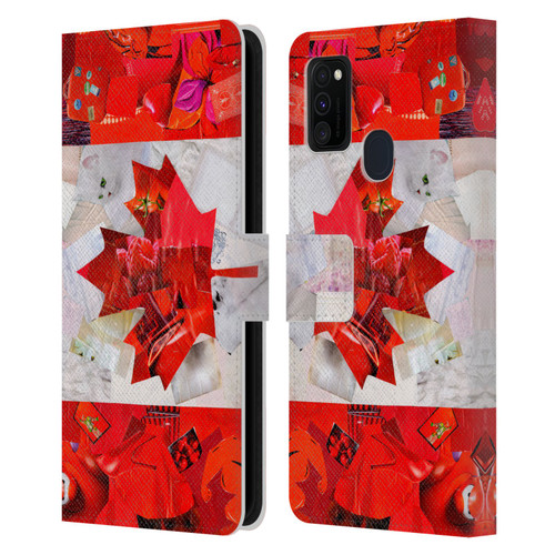 Artpoptart Flags Canada Leather Book Wallet Case Cover For Samsung Galaxy M30s (2019)/M21 (2020)