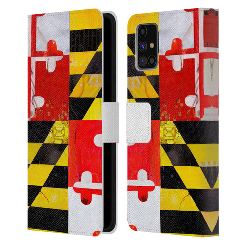 Artpoptart Flags Maryland Leather Book Wallet Case Cover For Samsung Galaxy M31s (2020)