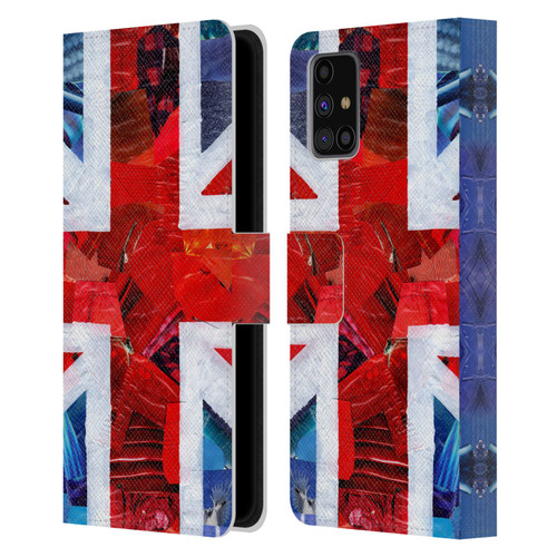 Artpoptart Flags Union Jack Leather Book Wallet Case Cover For Samsung Galaxy M31s (2020)