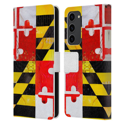 Artpoptart Flags Maryland Leather Book Wallet Case Cover For Samsung Galaxy S23+ 5G