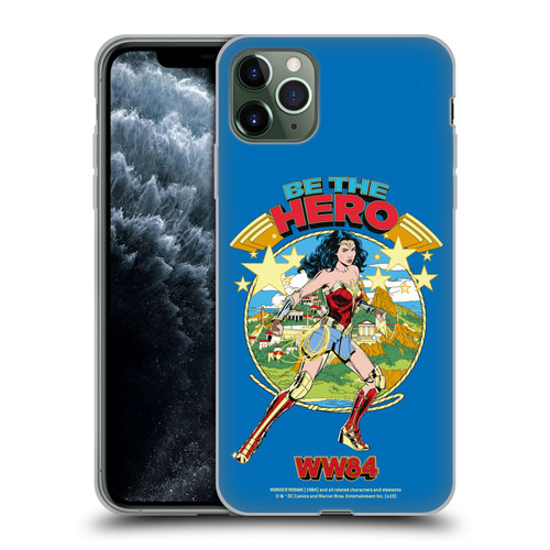 Wonder Woman 1984 Retro Art Be The Hero Soft Gel Case for Apple iPhone 11 Pro Max