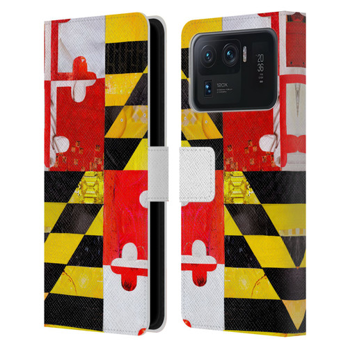 Artpoptart Flags Maryland Leather Book Wallet Case Cover For Xiaomi Mi 11 Ultra
