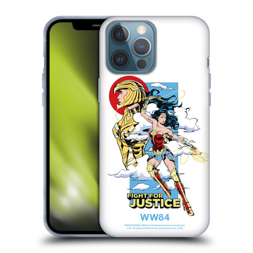 Wonder Woman 1984 Retro Art Fight For Justice Soft Gel Case for Apple iPhone 13 Pro Max