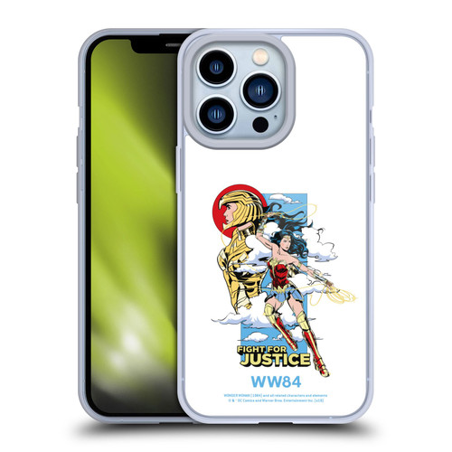 Wonder Woman 1984 Retro Art Fight For Justice Soft Gel Case for Apple iPhone 13 Pro