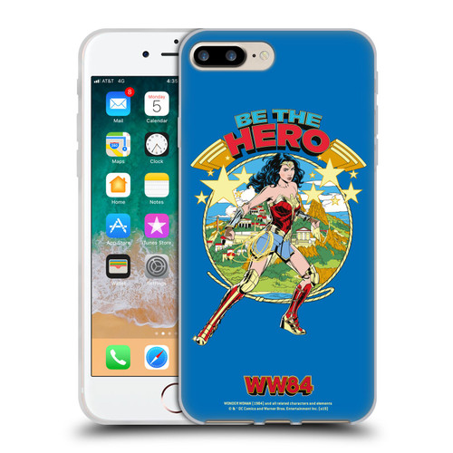 Wonder Woman 1984 Retro Art Be The Hero Soft Gel Case for Apple iPhone 7 Plus / iPhone 8 Plus