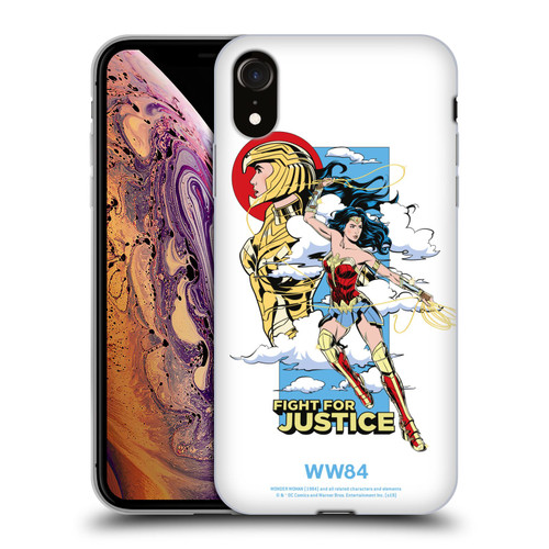 Wonder Woman 1984 Retro Art Fight For Justice Soft Gel Case for Apple iPhone XR