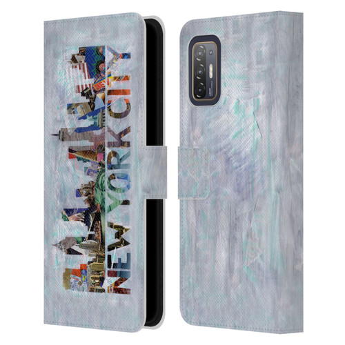 Artpoptart Travel New York Leather Book Wallet Case Cover For HTC Desire 21 Pro 5G