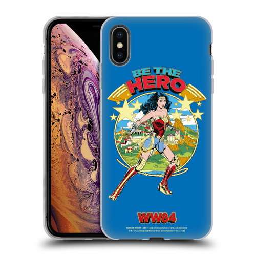 Wonder Woman 1984 Retro Art Be The Hero Soft Gel Case for Apple iPhone XS Max