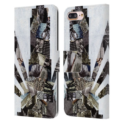 Artpoptart Travel Empire State Leather Book Wallet Case Cover For Apple iPhone 7 Plus / iPhone 8 Plus