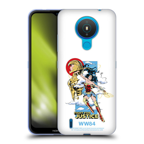 Wonder Woman 1984 Retro Art Fight For Justice Soft Gel Case for Nokia 1.4