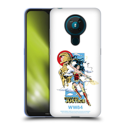 Wonder Woman 1984 Retro Art Fight For Justice Soft Gel Case for Nokia 5.3