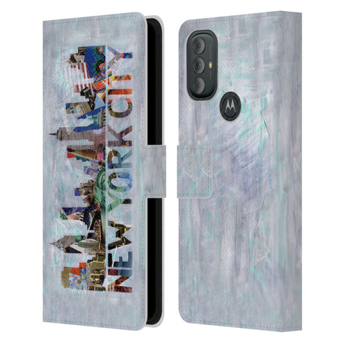 Artpoptart Travel New York Leather Book Wallet Case Cover For Motorola Moto G10 / Moto G20 / Moto G30