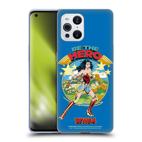 Wonder Woman 1984 Retro Art Be The Hero Soft Gel Case for OPPO Find X3 / Pro