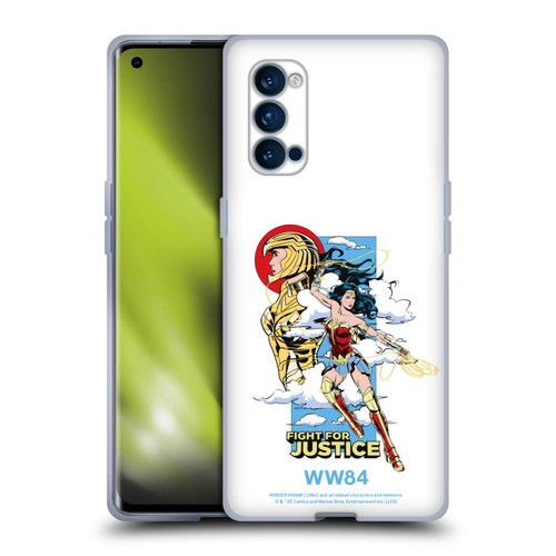 Wonder Woman 1984 Retro Art Fight For Justice Soft Gel Case for OPPO Reno 4 Pro 5G
