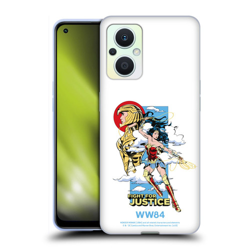 Wonder Woman 1984 Retro Art Fight For Justice Soft Gel Case for OPPO Reno8 Lite