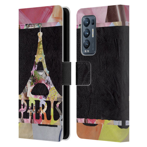 Artpoptart Travel Paris Leather Book Wallet Case Cover For OPPO Find X3 Neo / Reno5 Pro+ 5G