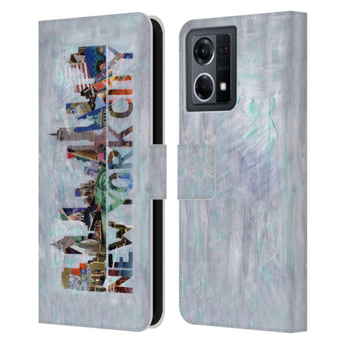 Artpoptart Travel New York Leather Book Wallet Case Cover For OPPO Reno8 4G