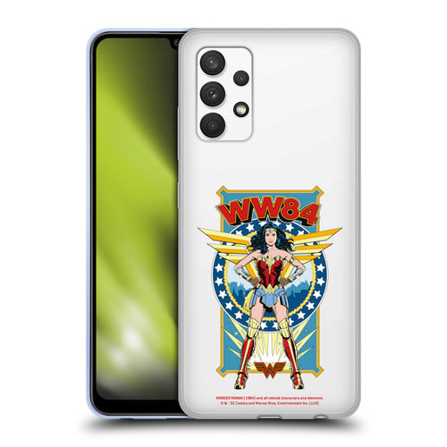 Wonder Woman 1984 Retro Art Logo And Shield Soft Gel Case for Samsung Galaxy A32 (2021)