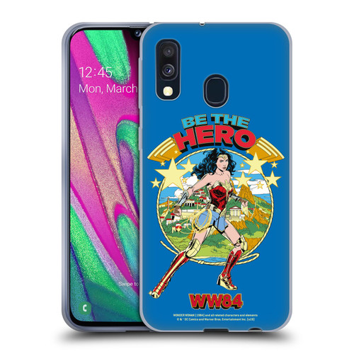 Wonder Woman 1984 Retro Art Be The Hero Soft Gel Case for Samsung Galaxy A40 (2019)