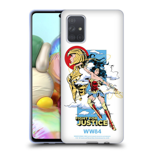Wonder Woman 1984 Retro Art Fight For Justice Soft Gel Case for Samsung Galaxy A71 (2019)