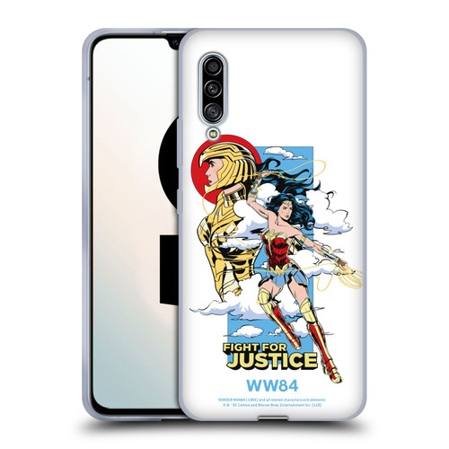 Wonder Woman 1984 Retro Art Fight For Justice Soft Gel Case for Samsung Galaxy A90 5G (2019)