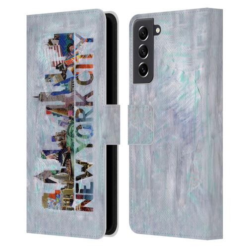 Artpoptart Travel New York Leather Book Wallet Case Cover For Samsung Galaxy S21 FE 5G