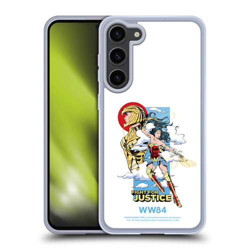 Wonder Woman 1984 Retro Art Fight For Justice Soft Gel Case for Samsung Galaxy S23+ 5G