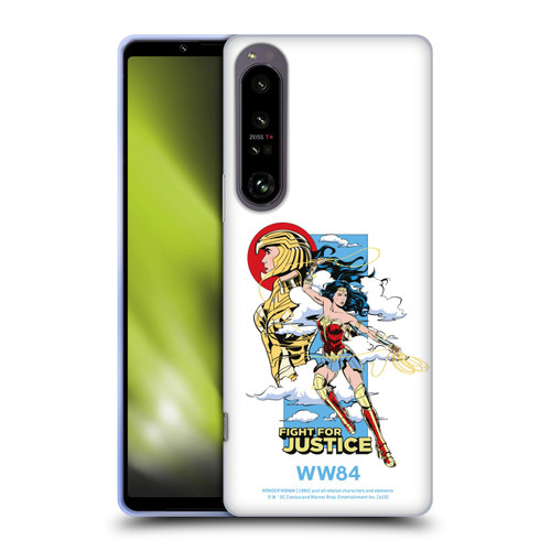 Wonder Woman 1984 Retro Art Fight For Justice Soft Gel Case for Sony Xperia 1 IV