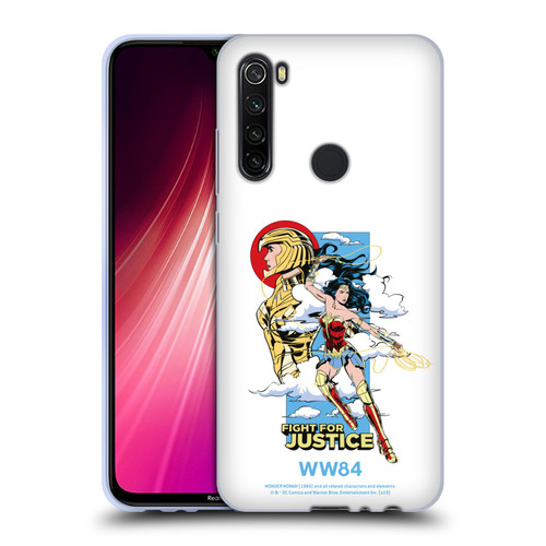 Wonder Woman 1984 Retro Art Fight For Justice Soft Gel Case for Xiaomi Redmi Note 8T