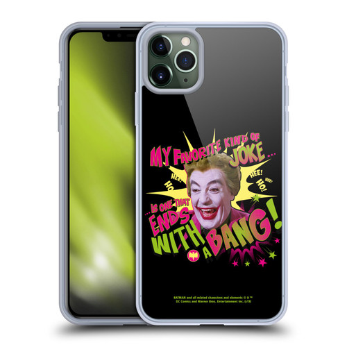 Batman TV Series Character Art Joker With A Bang Soft Gel Case for Apple iPhone 11 Pro Max