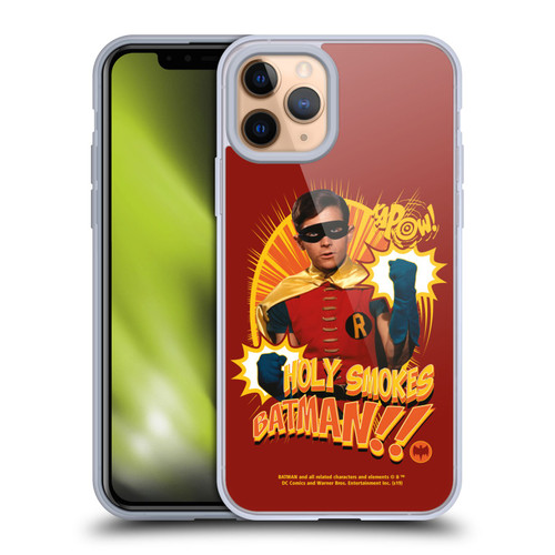 Batman TV Series Character Art Robin Holy Smokes Soft Gel Case for Apple iPhone 11 Pro