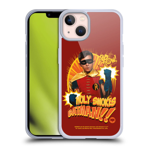 Batman TV Series Character Art Robin Holy Smokes Soft Gel Case for Apple iPhone 13
