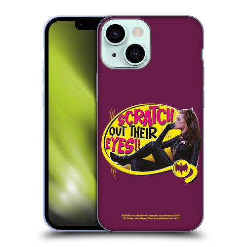 Batman TV Series Character Art Catwoman Scratch Soft Gel Case for Apple iPhone 13 Mini