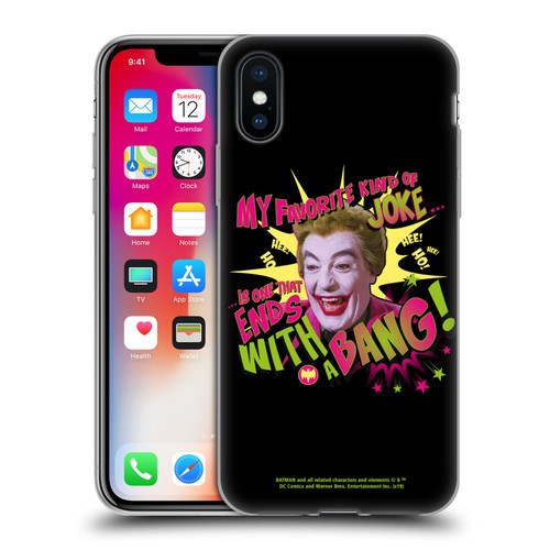 Batman TV Series Character Art Joker With A Bang Soft Gel Case for Apple iPhone X / iPhone XS