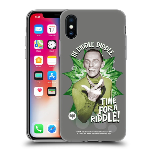 Batman TV Series Character Art Riddler Hi Diddle Soft Gel Case for Apple iPhone X / iPhone XS