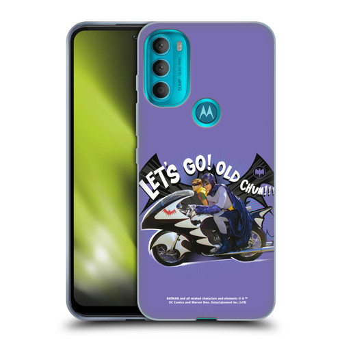 Batman TV Series Character Art Batcycle Let's Go Soft Gel Case for Motorola Moto G71 5G