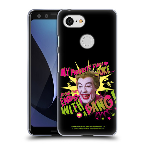 Batman TV Series Character Art Joker With A Bang Soft Gel Case for Google Pixel 3