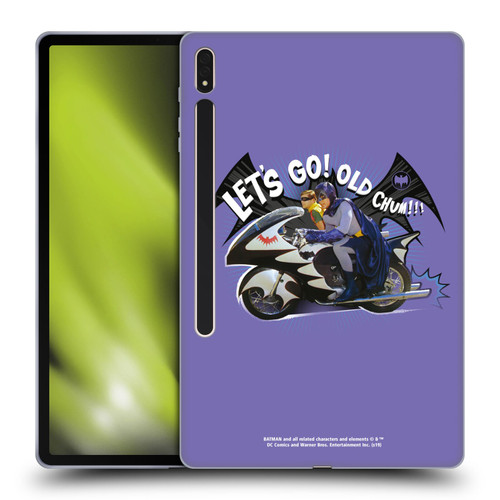 Batman TV Series Character Art Batcycle Let's Go Soft Gel Case for Samsung Galaxy Tab S8 Plus