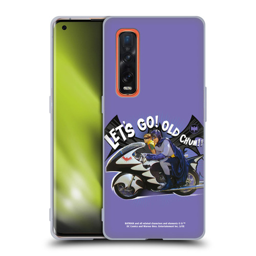 Batman TV Series Character Art Batcycle Let's Go Soft Gel Case for OPPO Find X2 Pro 5G